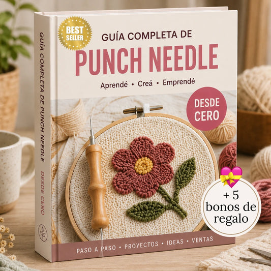 Método Bordado Ruso (Punch Needle): de cero a tus primeras ventas + 5 regalos